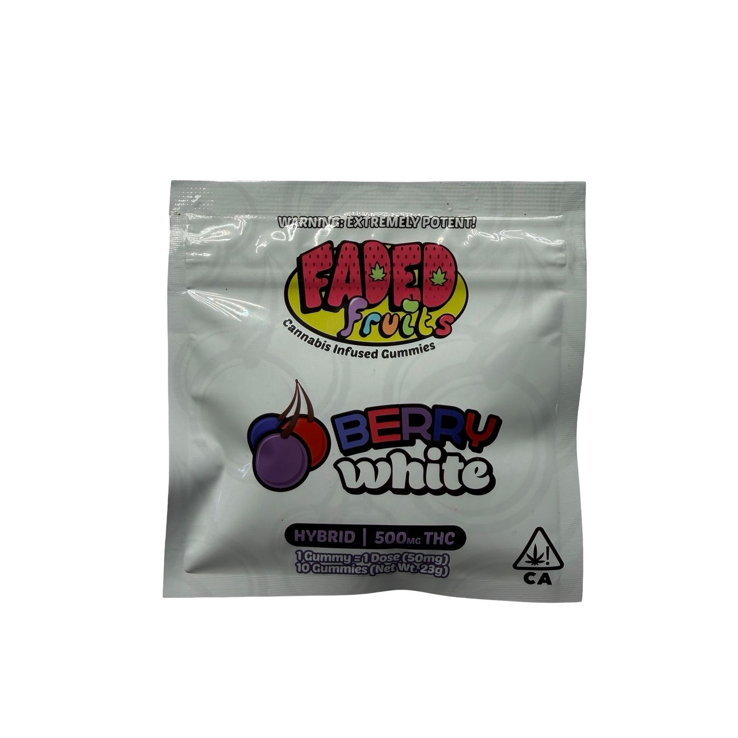 Faded Fruits Gummies | Berry White | Hybrid | 50MG | 500MG