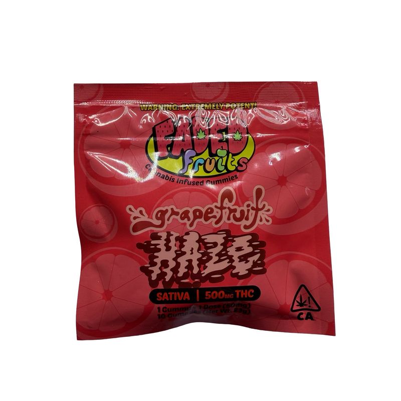 Faded Fruits Gummies | Grapefruit Haze | Sativa | 50MG | 500MG
