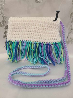 White w/Mermaid Cross Body Bag