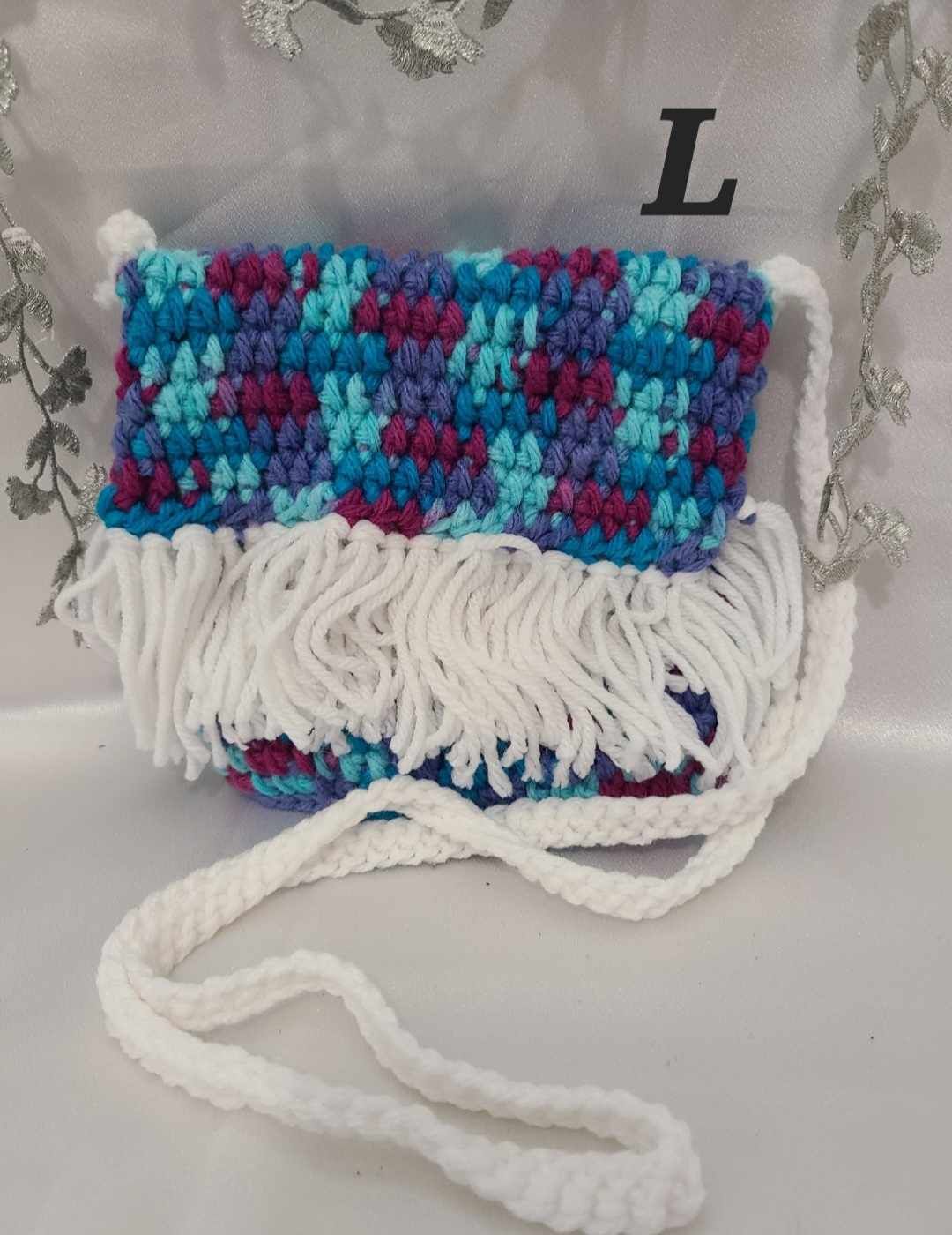 Blue w/White Cross Body Bag