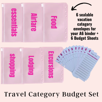 TRAVEL BABE: Travel Category Budget Envelopes