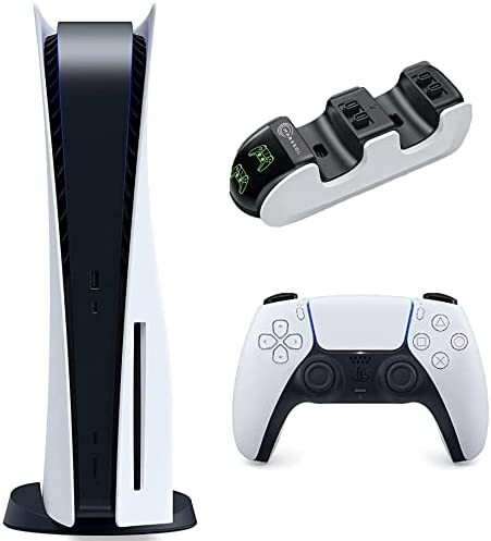 2022 Newest Playtation Gaming Console PS.5 Disk Edition, AMD Ryzen Zen 8 Cores, 16GB GDDR6 RAM, 825GB SSD + One Wireless Controller + w/MarxsolController Charging Dock