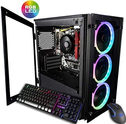 
CUK Stratos Micro Professional Desktop (No OS, AMD Ryzen 5 with Integrated Radeon Graphics, 16GB 3000MHz DDR4 RAM, 512GB NVMe SSD, 500W PSU) Home PC Computer

