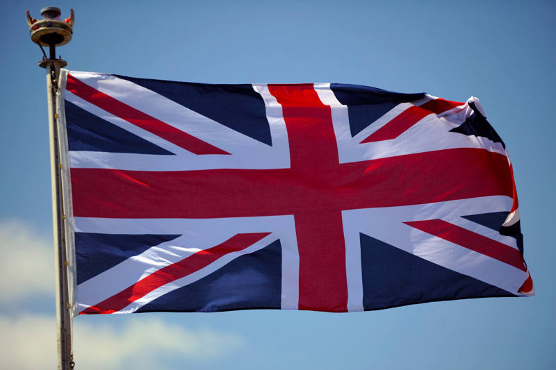 Union Jack Flag Flying