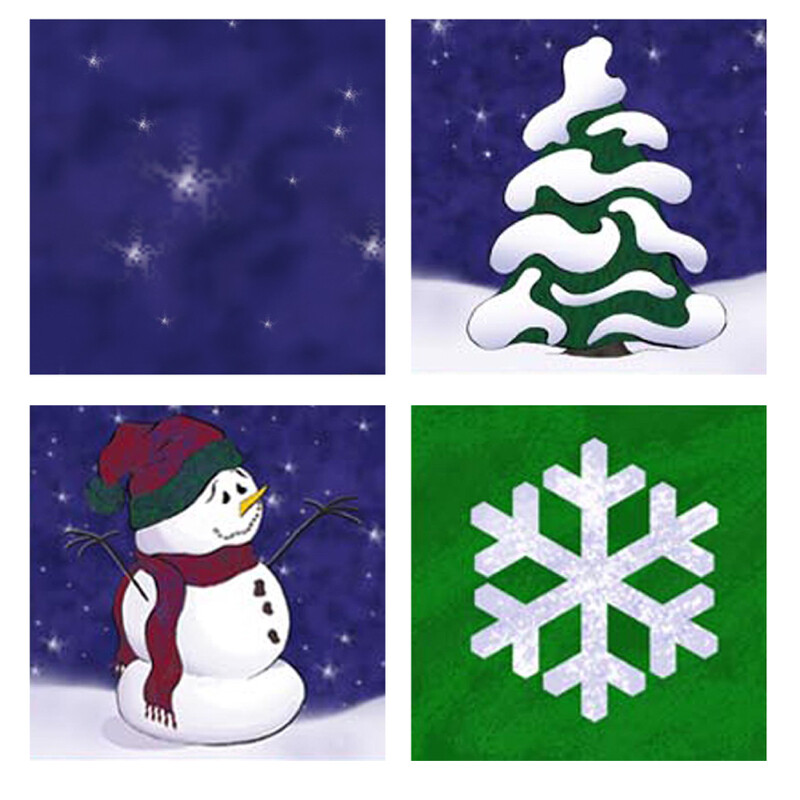 Snowman Tiles Coaser Set