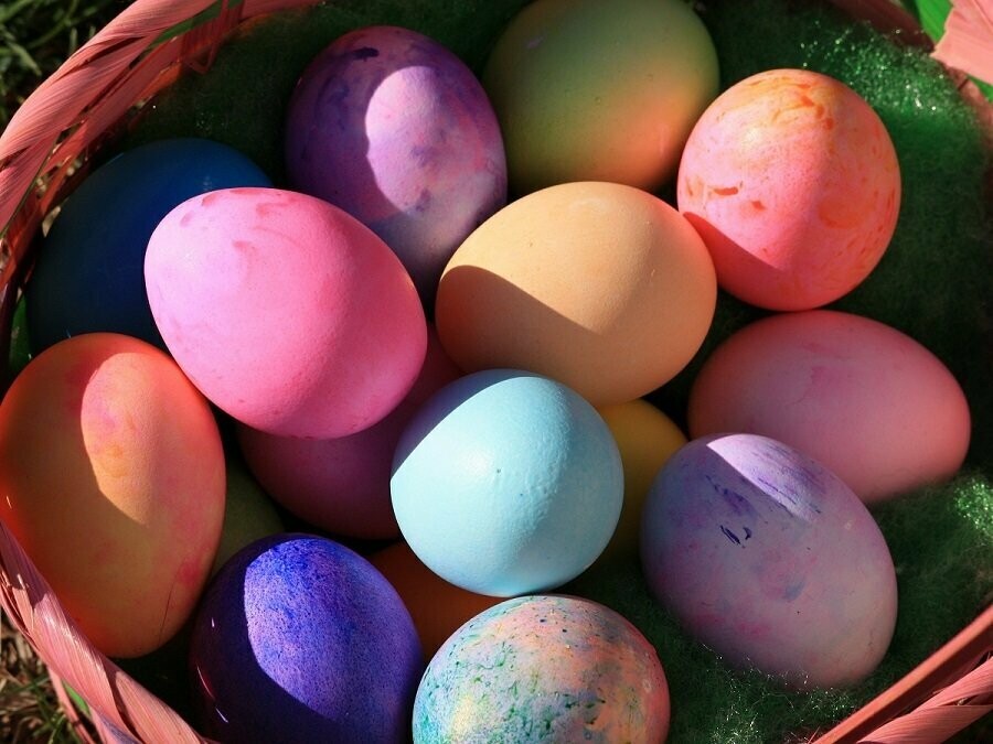 Basket Of Easter Eggs
