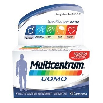 Multicentrum Uomo 30 Compresse - Integratore Multivitaminico per Uomo