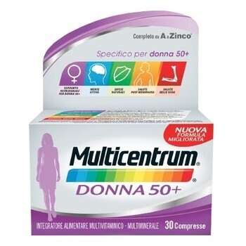 Multicentrum Donna 50 + 30 Compresse - Integratore Multivitaminico Donna