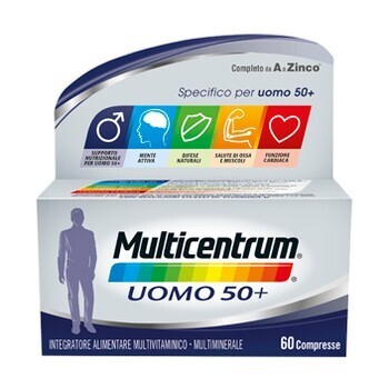 Multicentrum Uomo 50+ 60 Compresse - Multivitaminico