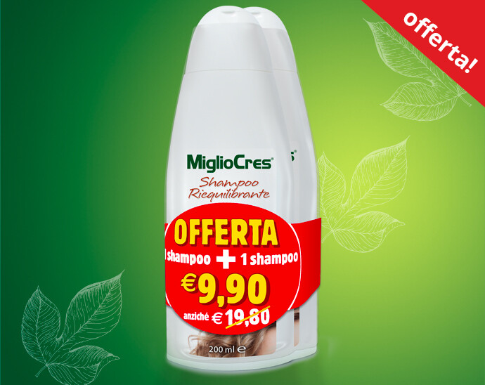 MIGLIOCRES SHAMPOO RIEQUILIBRANTE - OFFERTA BIPACK