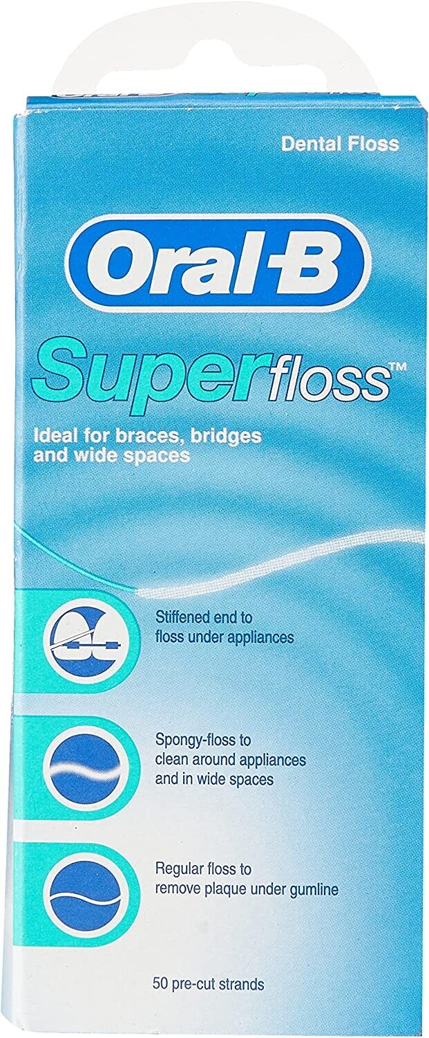 Filo Interdentale Oral-B Superfloss 50 Fili Pre-Tagliati