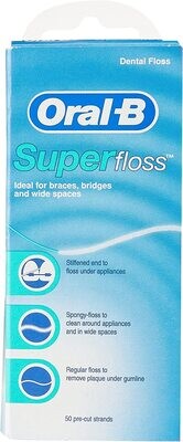 Filo Interdentale Oral-B Superfloss 50 Fili Pre-Tagliati