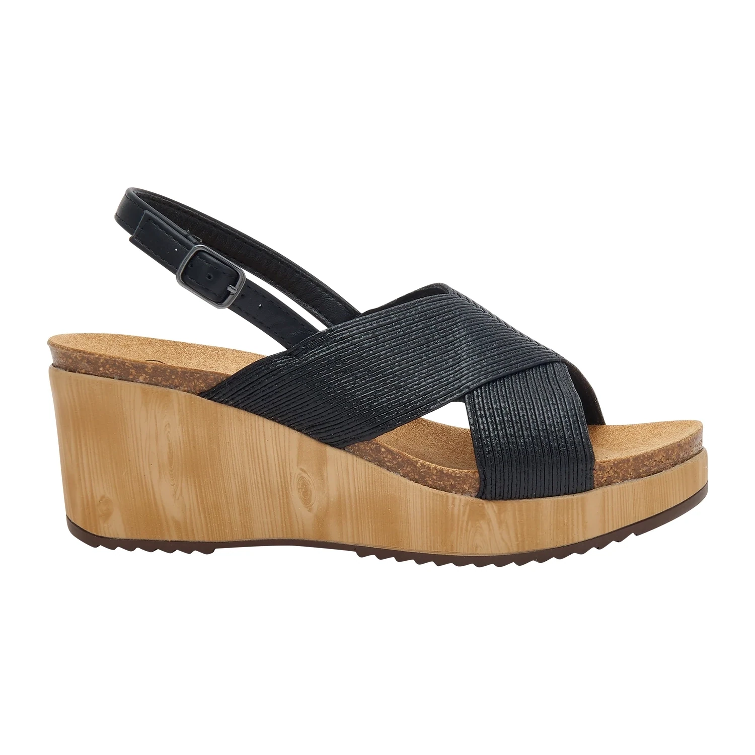 Wedge Nero Sabaudia Cross B/S