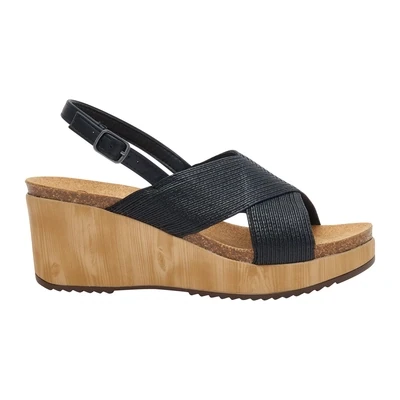 Wedge Nero Sabaudia Cross B/S