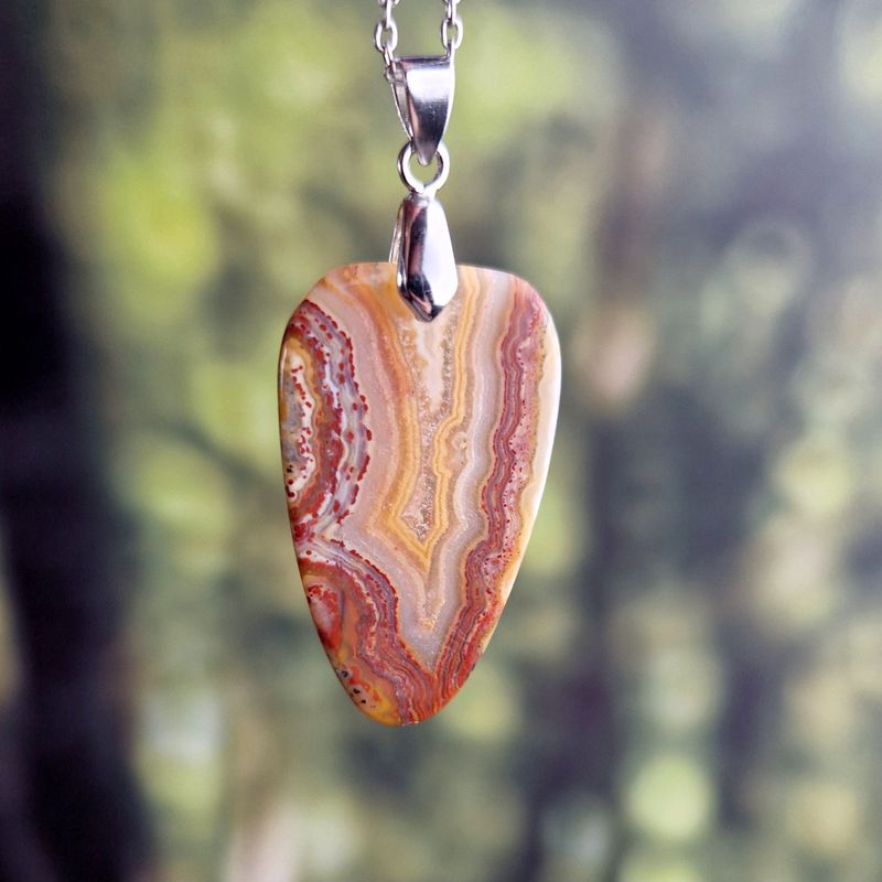 PENDENTIF AGATE CRAZY LACE