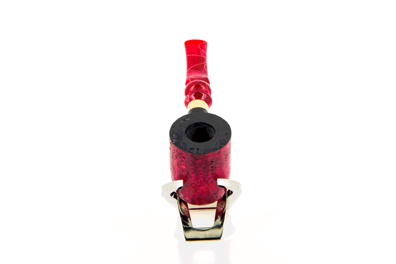 Red/Black large bowl custom cob w/gold band