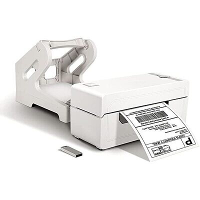 BUNDLE - Thermal Printer, 500 Roll Adhesive Paper, Paper Tray