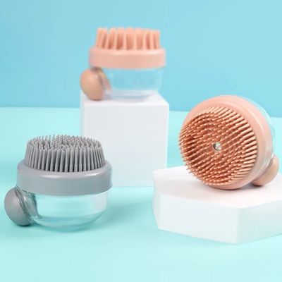 Fillable Hair Massage Shampoo Brush &amp; Body Scrubber