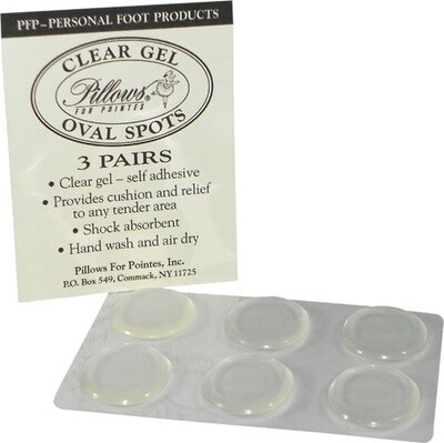 Pillows For Pointes Clear Gel Oval Spots 3 Pairs