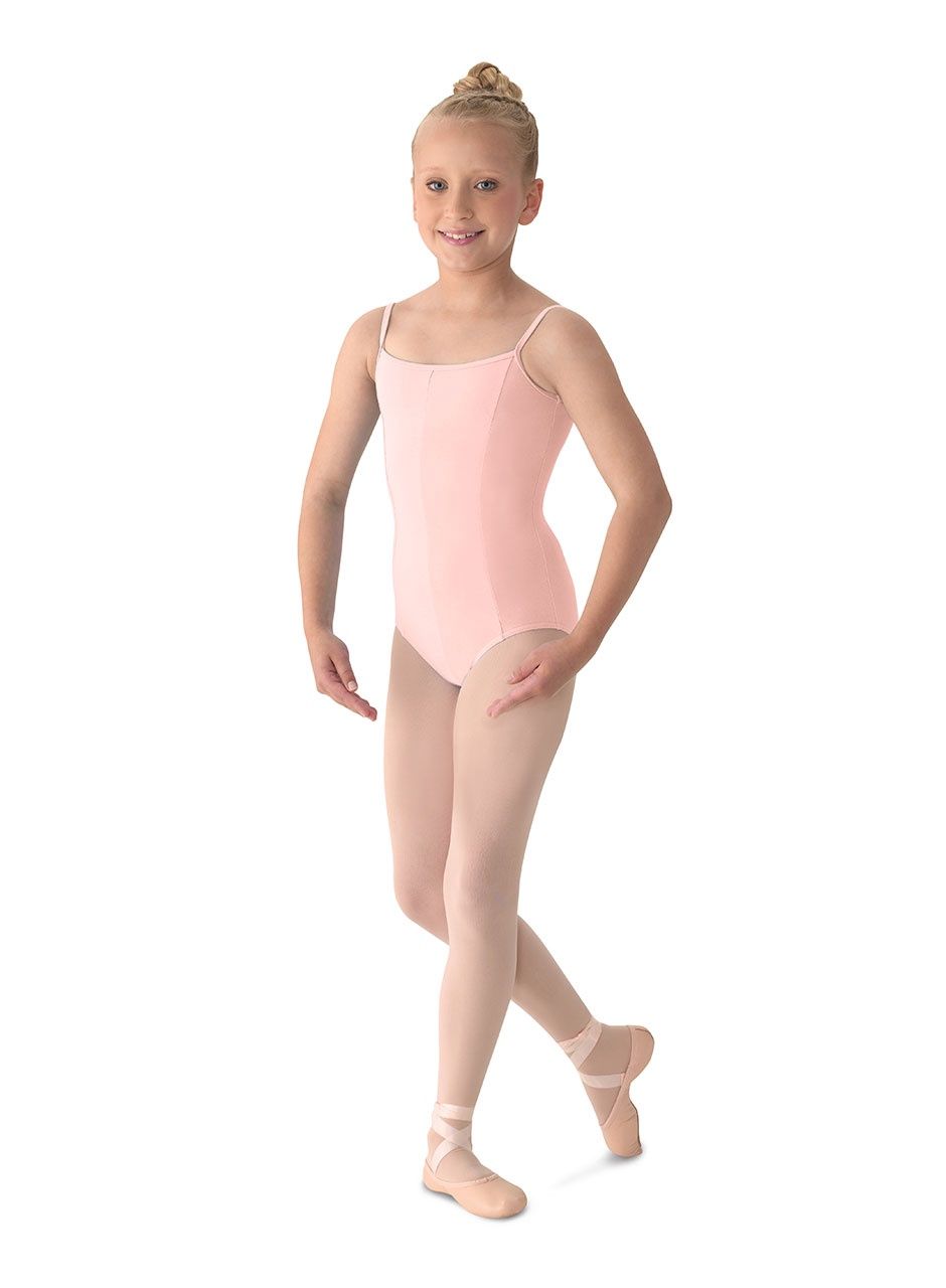 Mirella Girls Seamed Cotton Camisole Leotard