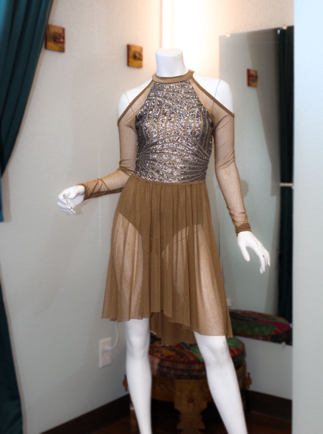 Brown Sequin Dress