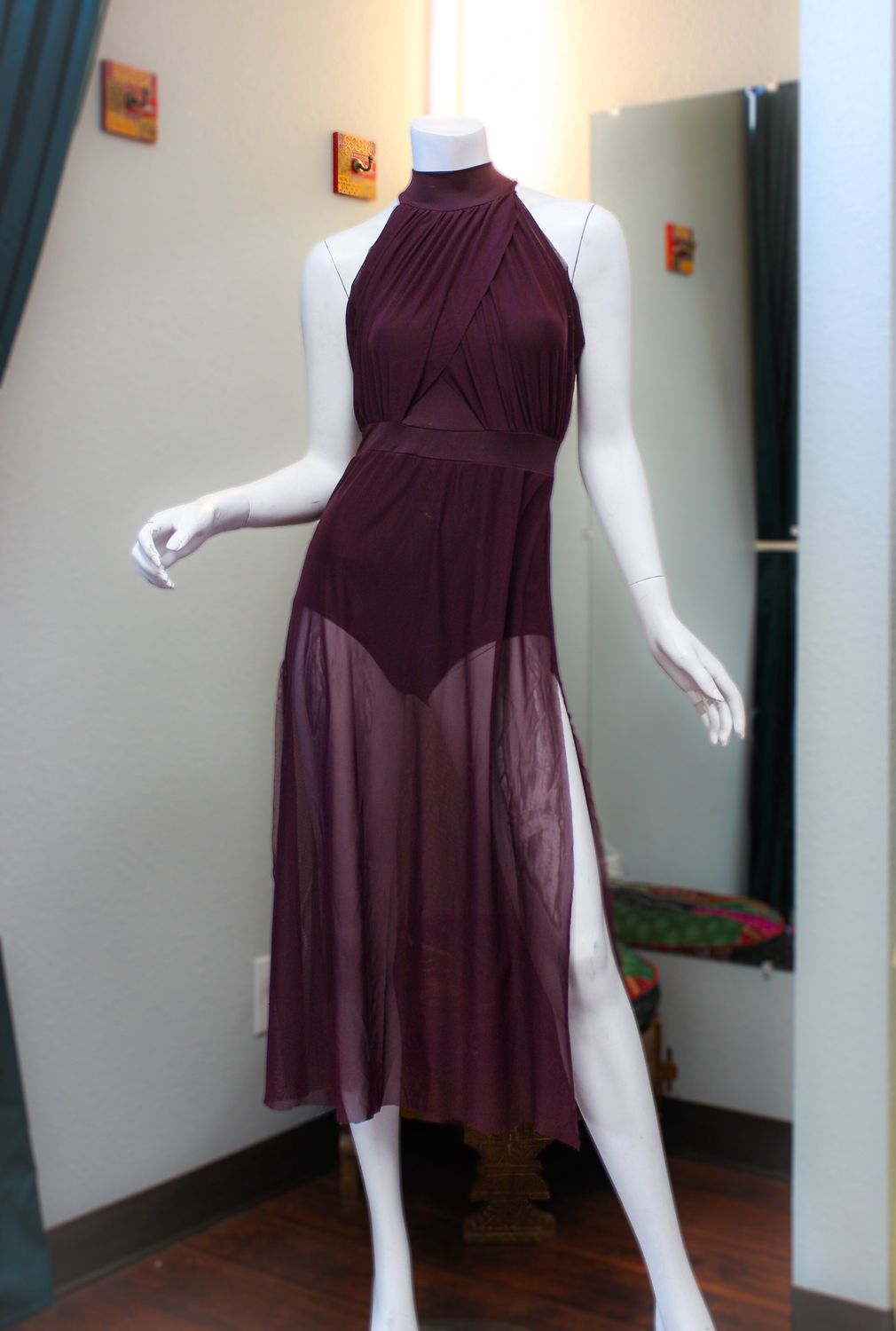 Maroon High Neck Costume