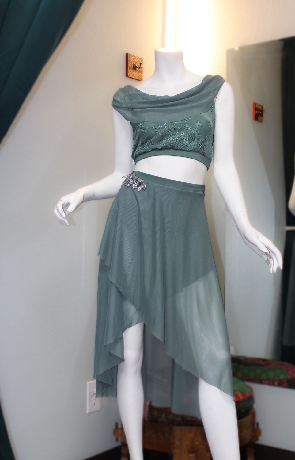 Two Piece Crop Sparkle top and Pants