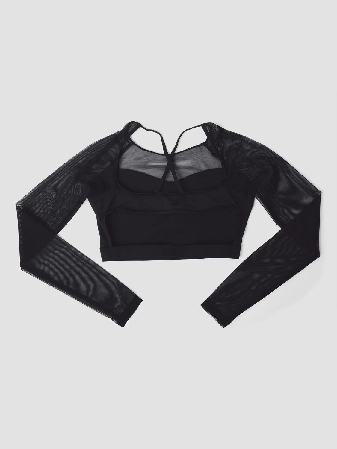 Women's X-Back Long Sleeve Dance Crop