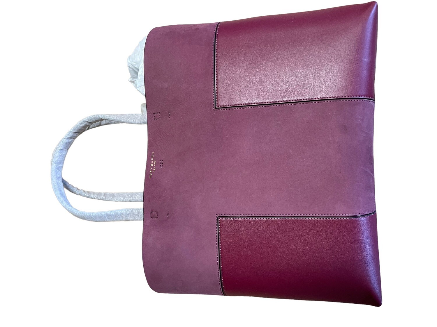 Tory Burch T Block triple comparment tote imperial garnet NWT