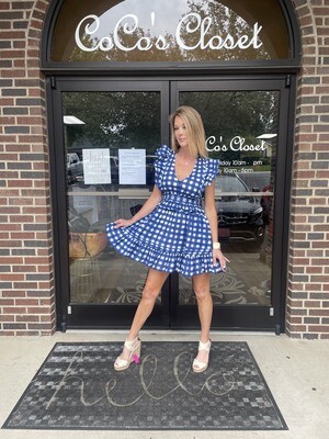 Cleobella Benny Mini Dress Paint Gingham XS