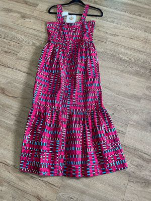 Marie Oliver Tara Dress Berry Check Size XS