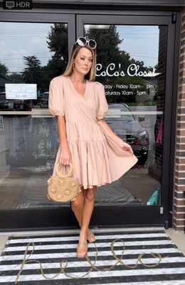 J Crew Justin Puff Sleeve Poplin Dress S - NWT