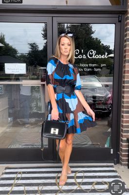 Rails Khloe Blue Multi Color Block Dress XS - NWT