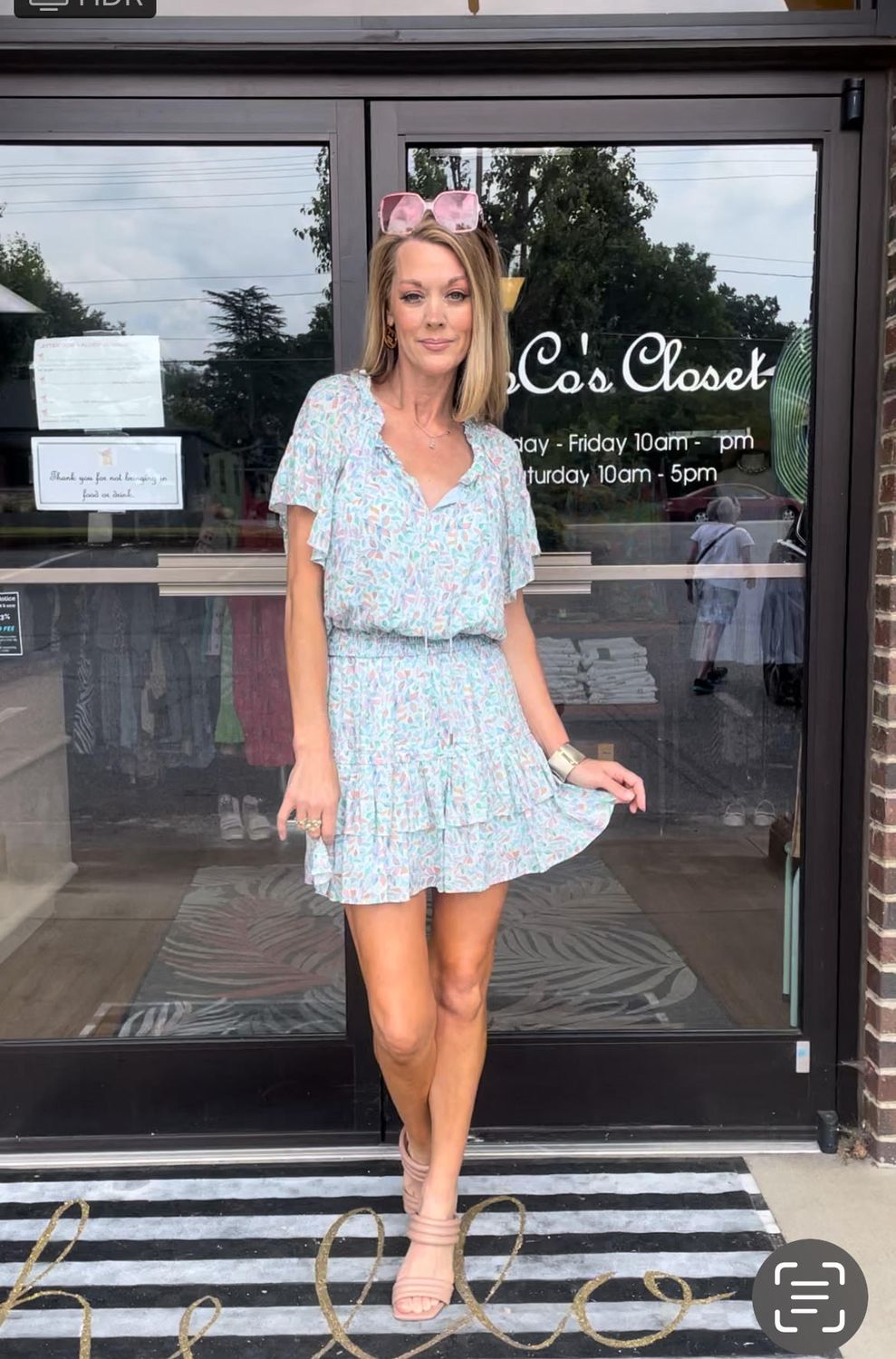 Anna Cate Kendall Dress Spring leaf Print XS - NWT