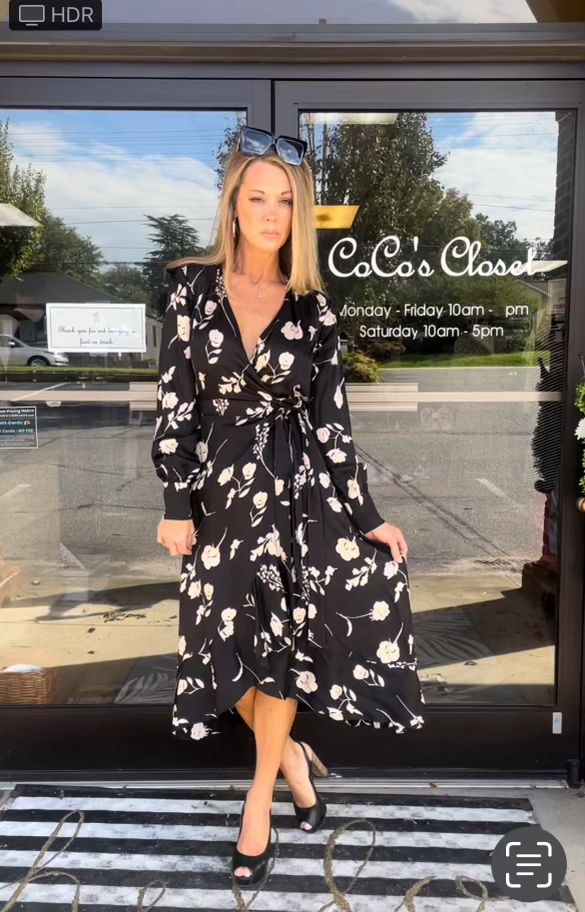Ecru Floral Dress Size 2