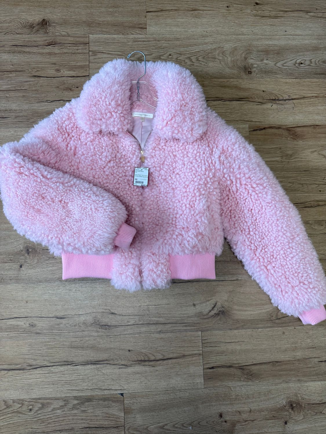 LoveShackFancy Morea Shearling Jacket Size XS