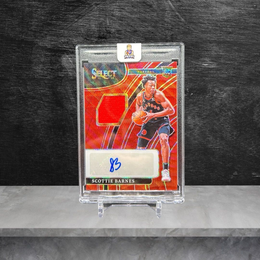 Scottie Barnes Select red Wave Rookie Jersey Autograph 2021-22