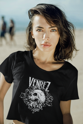 VENREZ WOMEN'S BLACK T SHIRT