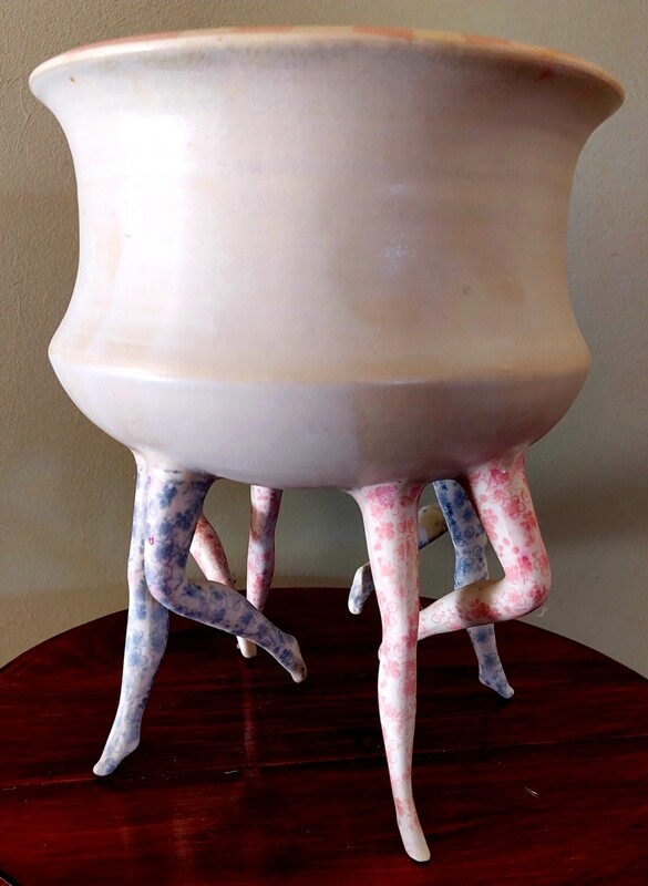 Michaela Kloeckner- Fun Exhibition Bowl With Women's Legs as the Base