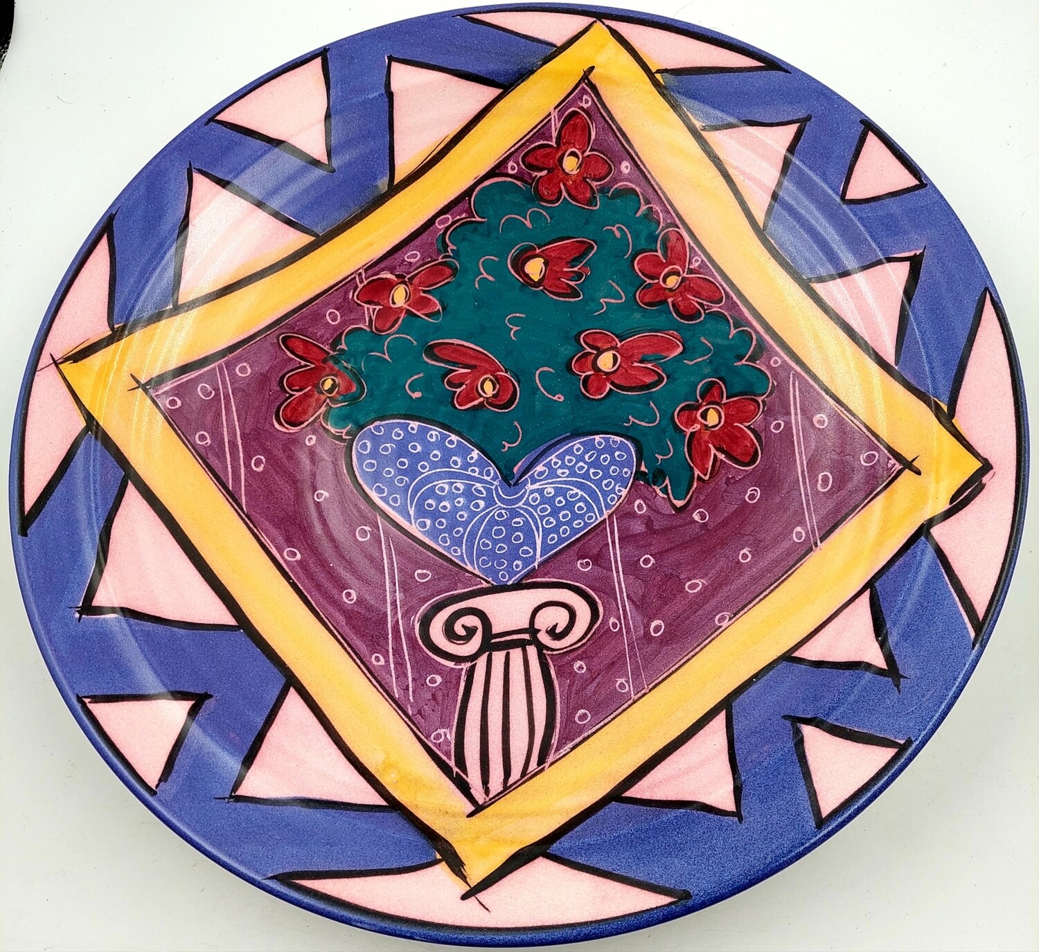 Andrew Parker, - Abstract Painted Charger Plate