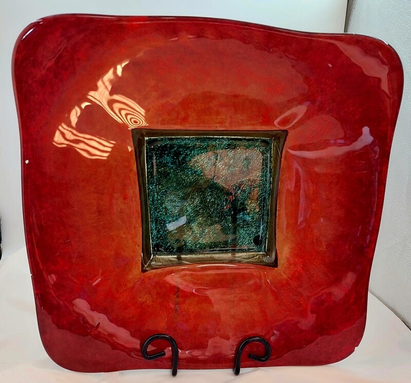 Michelle Marsh - Large Glass Platter from her City Sunset Range