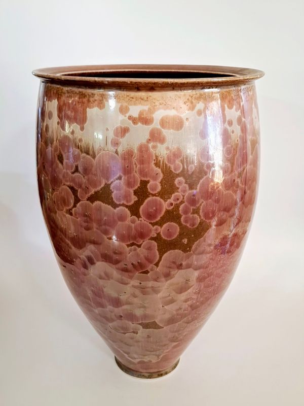 John Stroomer Vintage Large and Heavy (3.745kg) Crystalline Vase.