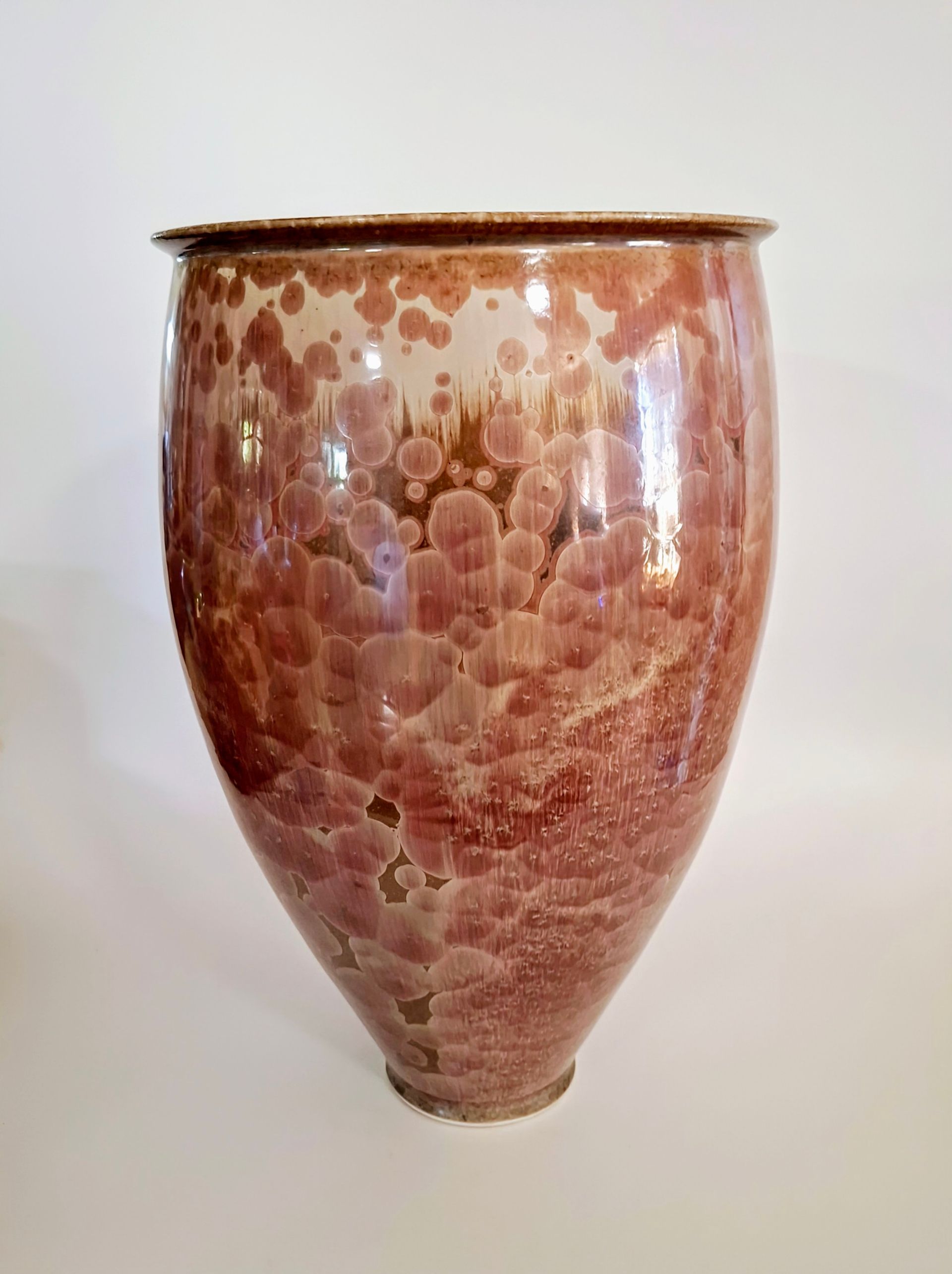 John Stroomer Vintage Large and Heavy (3.745kg) Crystalline Vase.