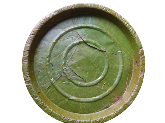 10&quot; Round Natural leaf Dinner Plate