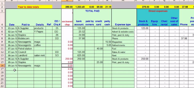 Bookkeeping / Expense Tracker For Home Based Business / MLM Bookkeeping / Expense Tracker For Home Based Business / MLM