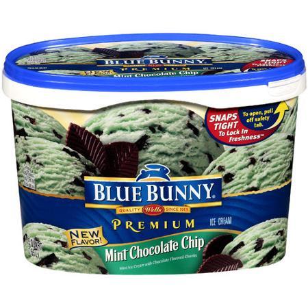 Blue Bunny Premium Mint Chocolate Chip Ice Cream 1 75 Qt
