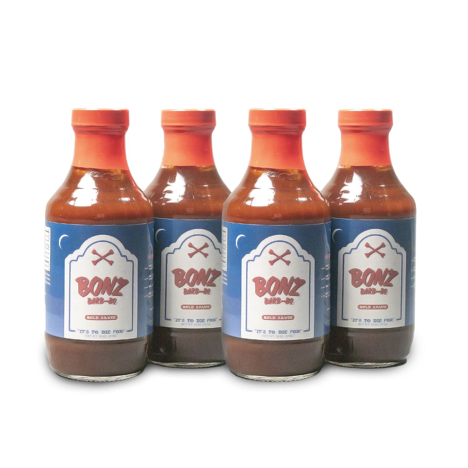Box of BONZ BOLD Barb-BQ Sauce (4-pack)