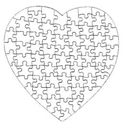 Custom 75pc Heart Puzzle, 7.5in