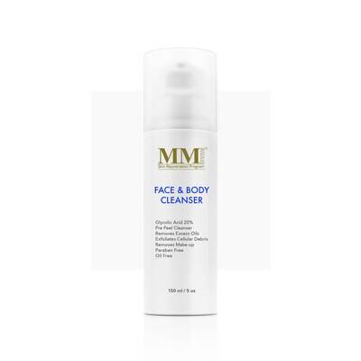 Очищающий гель для лица и тела с гликолевой кислотой Mene-moy face and body cleanser 20% glycolic acid
