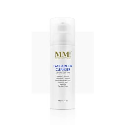 Очищающий гель для лица и тела с гликолевой кислотой Mene-moy face and body cleanser 15% glycolic acid